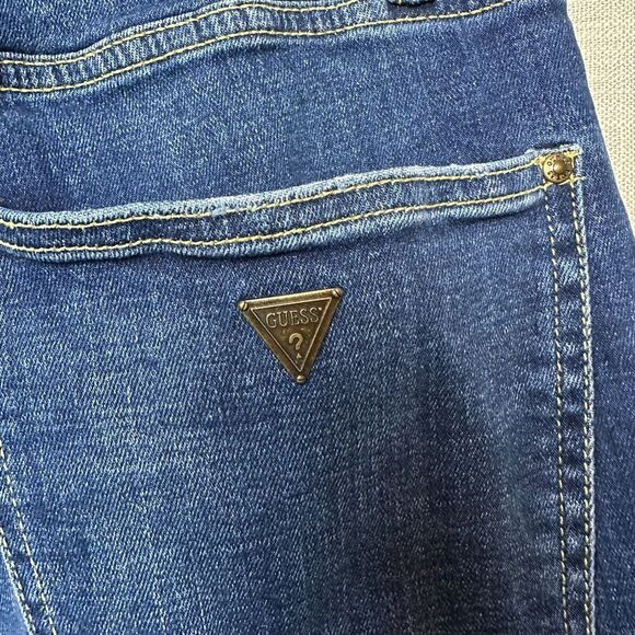 Guess Jeans Jacqueline Relaxed Size 24 Hi Rise Loose Fit Baggy Raw Hem Tapered - Picture 8 of 10